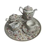 Tableware, tea service called egoist, floral decoration, 20th century