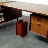 Scandinavian office trash teak 1960