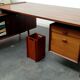 Scandinavian office trash teak 1960