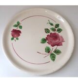 Badonviller pink cake plate Digoin
