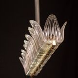 Luxury Large Size Art Decò Chandelier By Barovier e Toso, Murano Glass, 1940