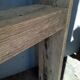 Console brutaliste 148 cm vieux bois massif