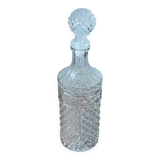 Vintage round clear glass carafe
