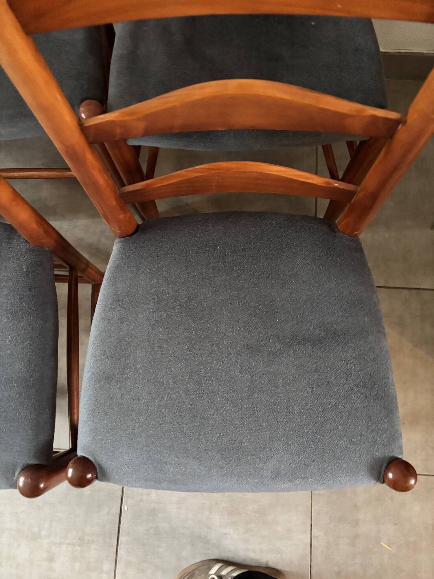 Set of 8 Scandinavian ladderback chairs, 1960s.