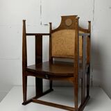 Chaise Arts and Crafts de William Birch par EG Punnett pour Liberty & Co. vers 1900