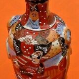 Satsuma Vase with Neck Japanese Ceramic