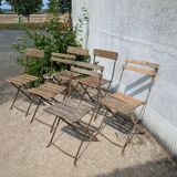Set of folding garden chairs