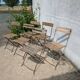 Set of folding garden chairs