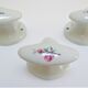 Three porcelain hooks limoges vintage japanese floral decoration
