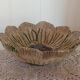 Vintage signed studio pottery flower shaped bowl
