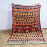 Tapis berbère vintage coloré 260 x 144 cm