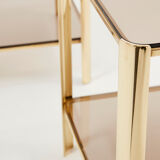 Pair of tables ends of bronze sofa 60s