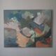 Tableau huile sur toile de lin art abstrait contemporain années 80/90