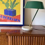 Mid-century green table lamp, Stilux Milano Italy, 1960s
