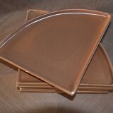 6 stoneware "quarter" plates