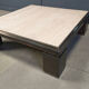Copper and travertine coffee table by Belgochrom, 1970s