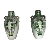 Pair of earthenware vases from Saint Amand