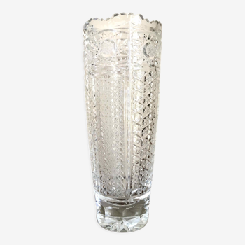 Vase en cristal taillé de Bohême