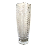 Bohemian carved crystal vase