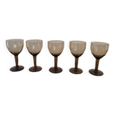 Verre à porto fumés 60's