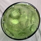 Bouteille verre verte cratères