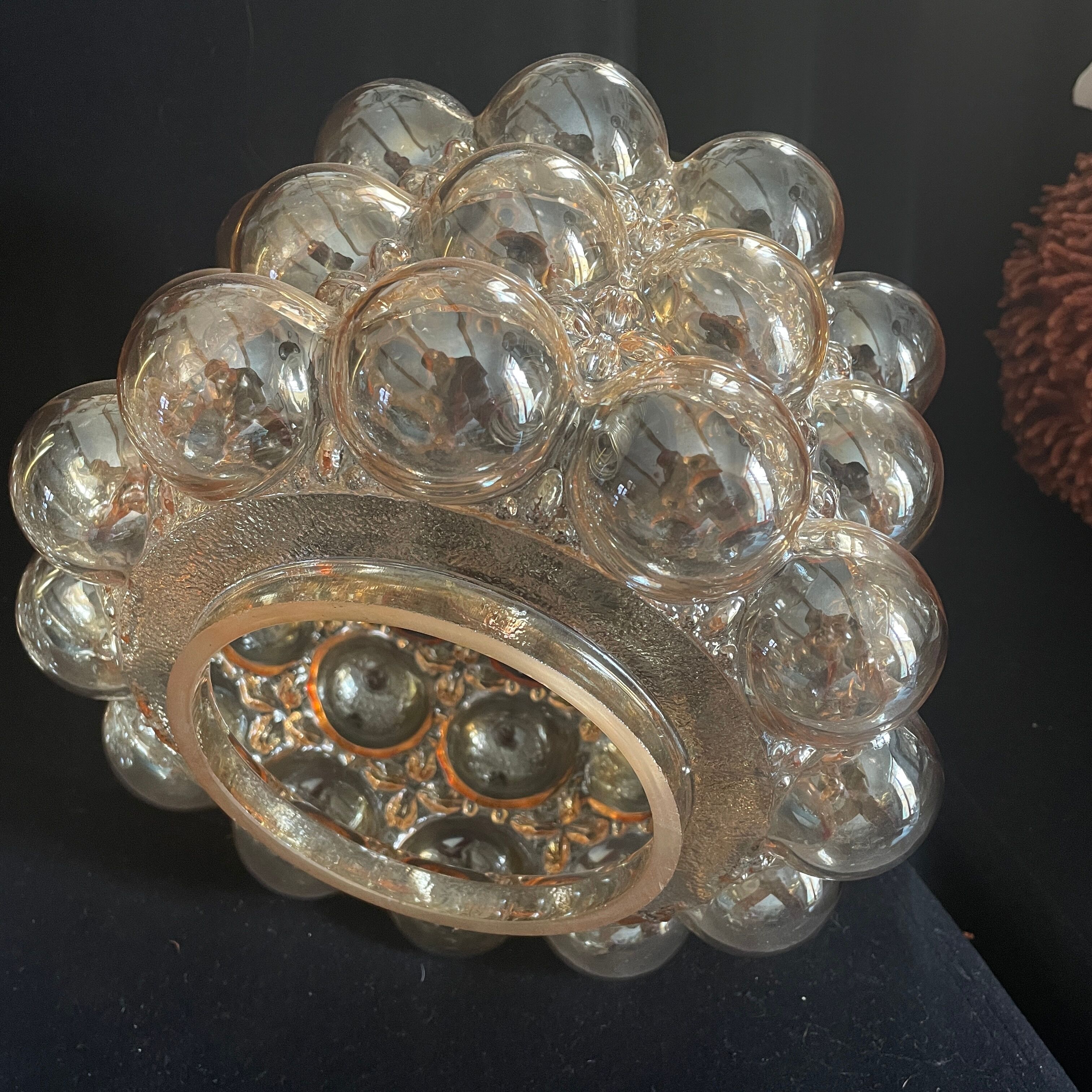 suspension bubble Helena Tynell Limburg glass lamp 1970 design