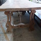 20th century solid wood farmhouse table