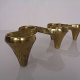 Large Brutalist Bronze Candleholder by Michael Harjes, 1960s