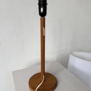 Lampe de table bois chêne années 70