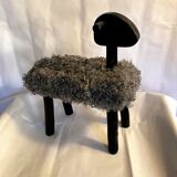 Vintage Scandinavian sheep stool