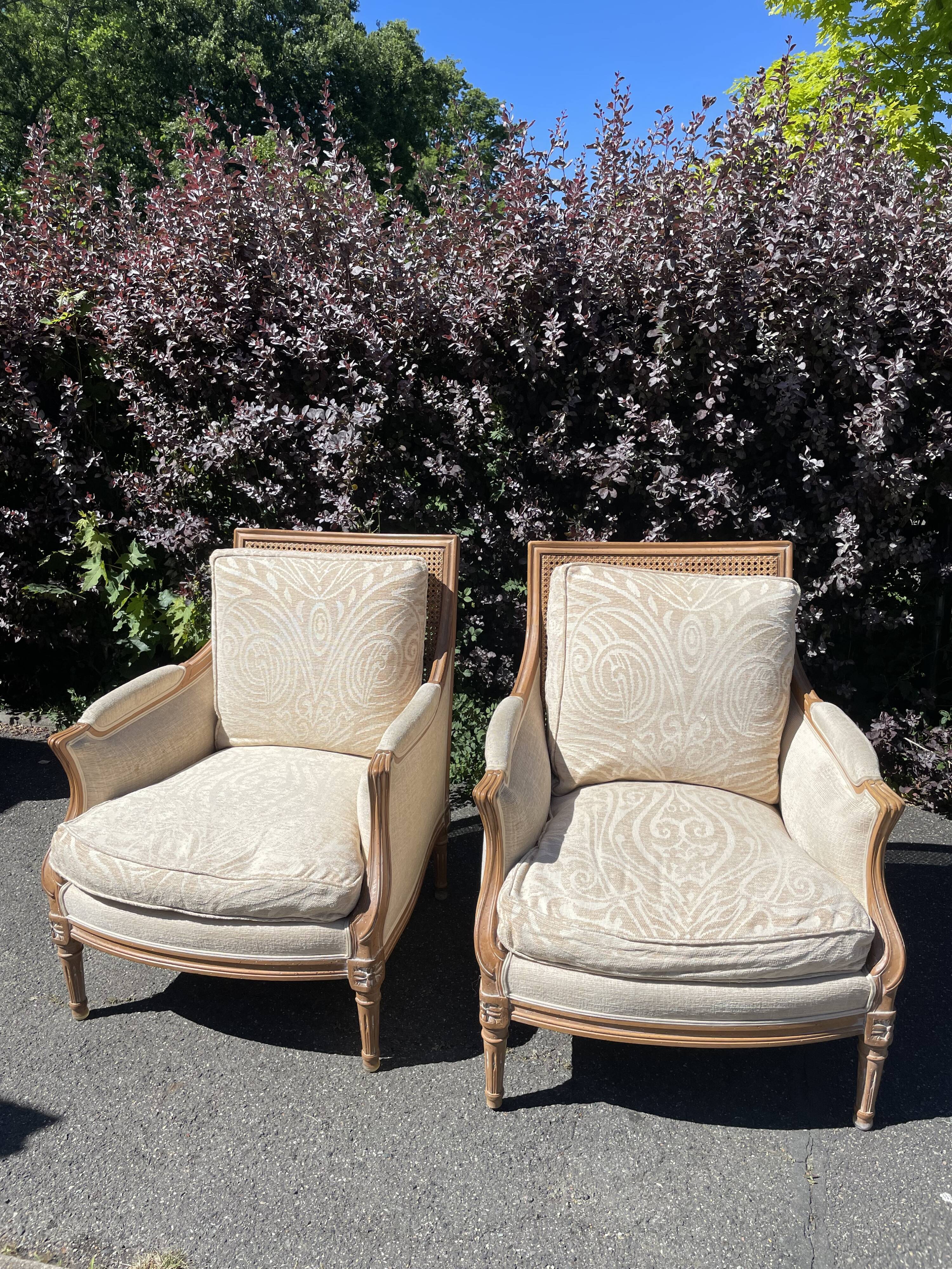 Armchair cannage Roches Bobois