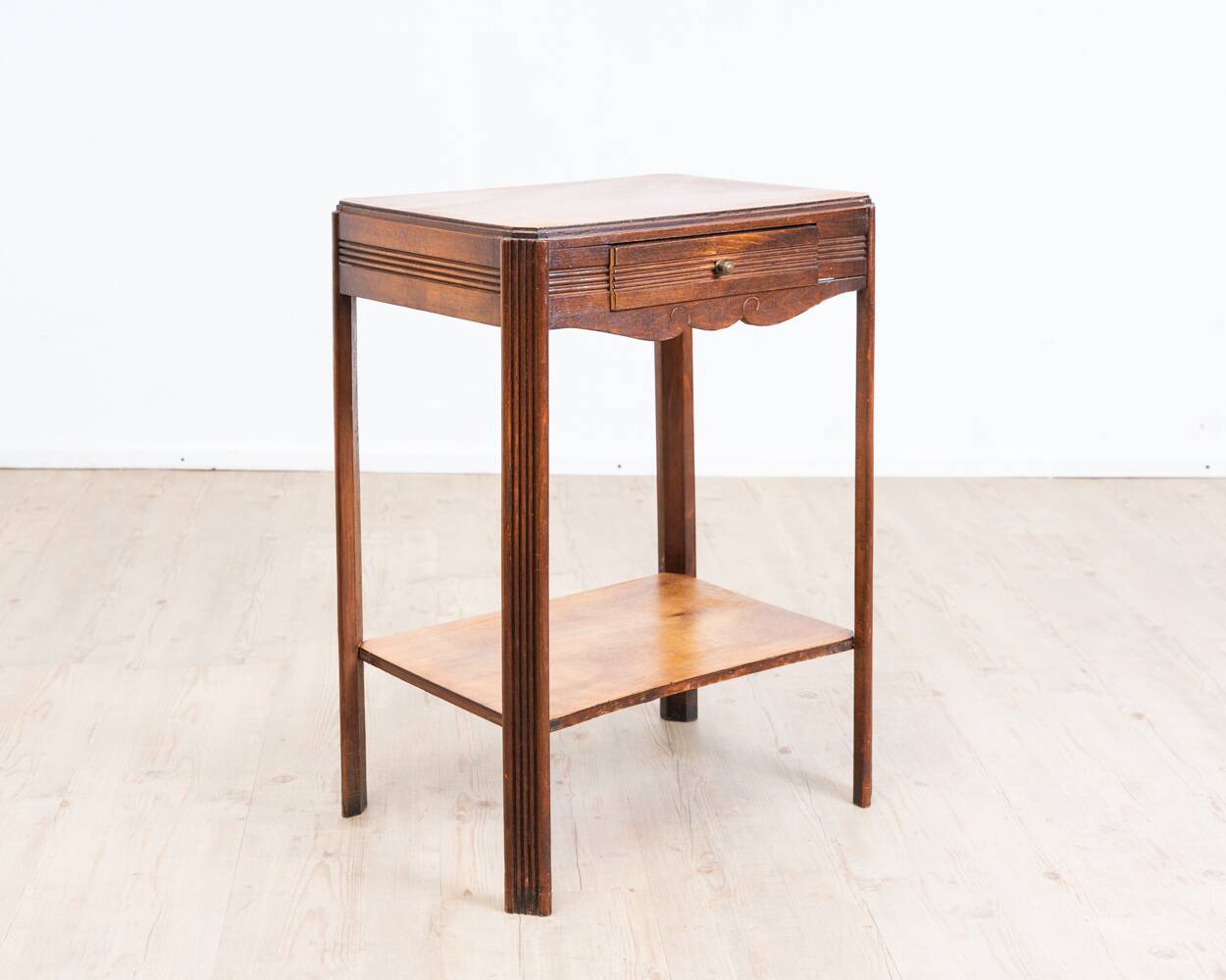 Small Art Deco chest of drawers in solid oak