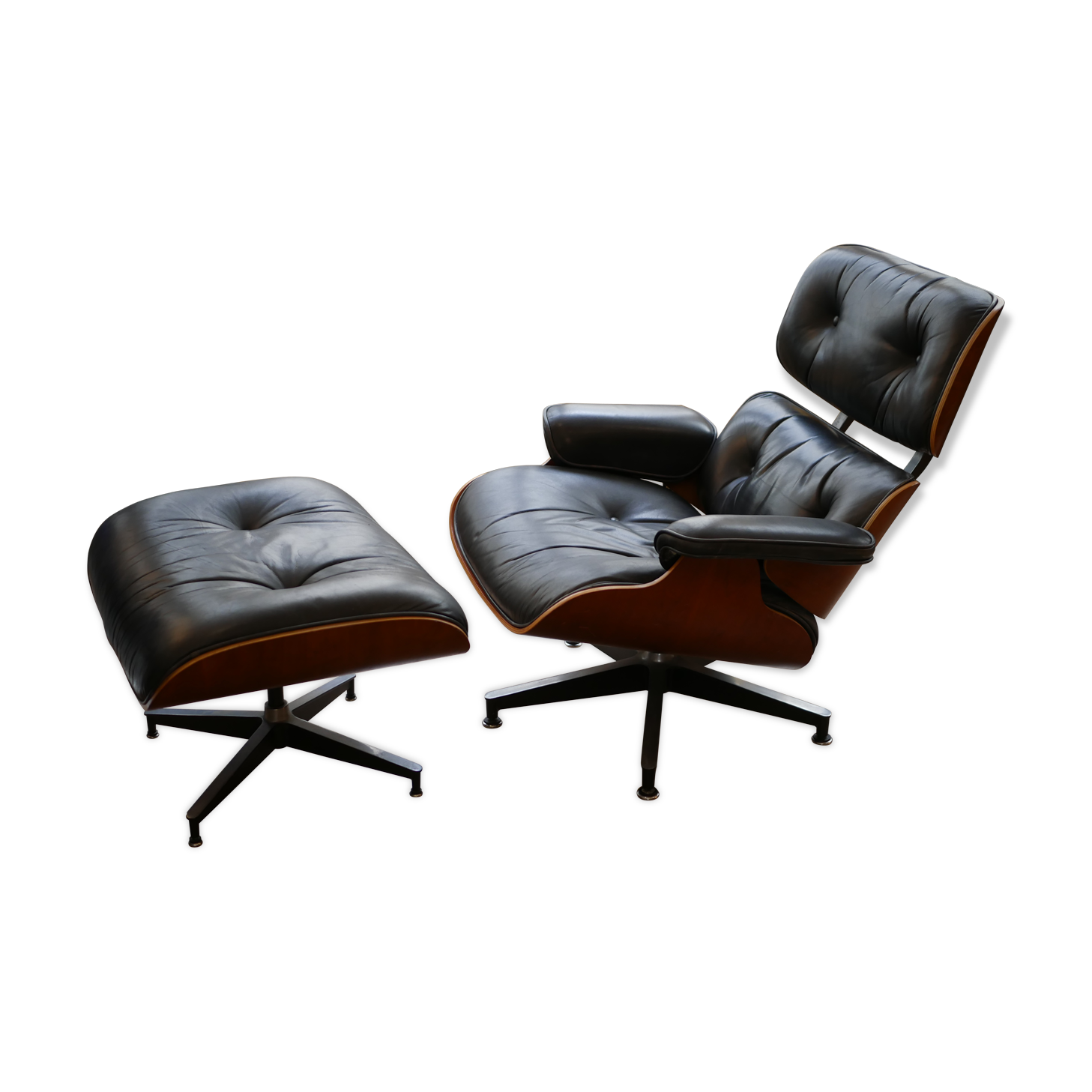 Lounge chair and ottoman by Charles & Ray Eames US edition Herman Miller 1980