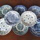 8 blue & white English dinner plates (Myott Meakin WH Grindley KG Luneville)