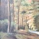 Antique painting of a forest landscape signed S.Gautier