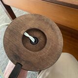 Scandinavian lamp in wood and opaline