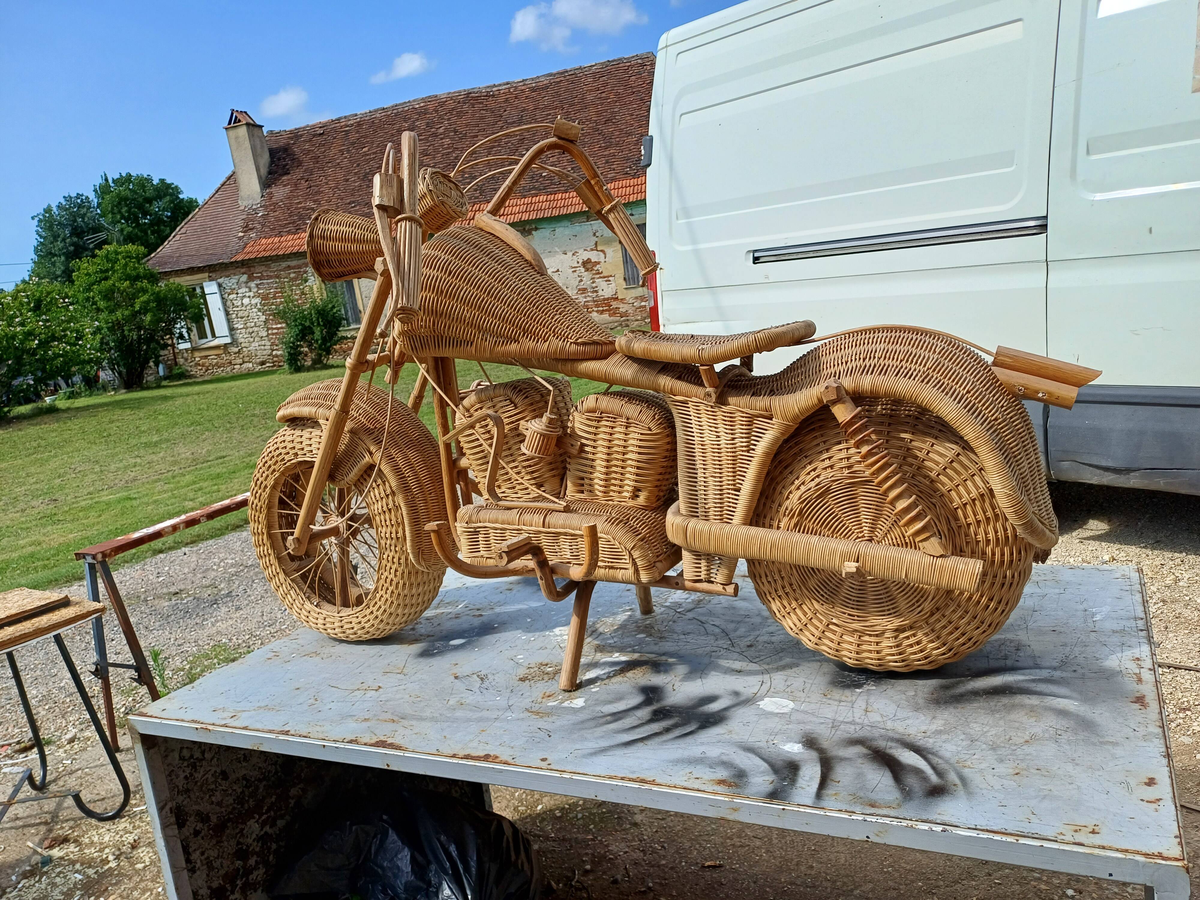 Harley Davidson Wicker Motorcycle by Tom Dixon