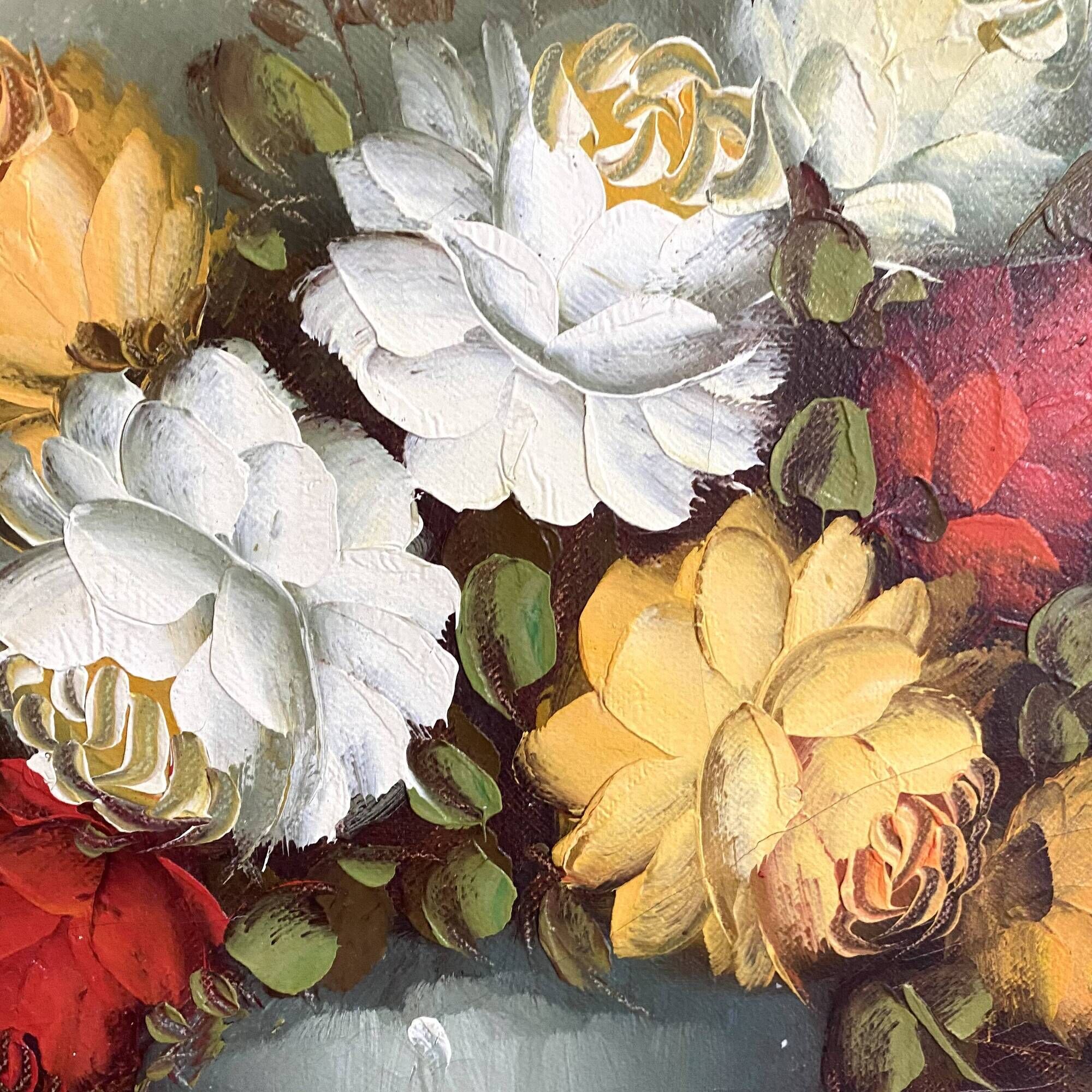 Painting on canvas still life, oil bouquet of flowers Copley