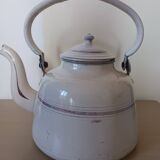Antique enamelled kettle, Japy.