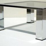 1960 Chrome Metal Table Italian Space Age Design Coffe Table