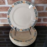 Set of 8 Moulin des Loups dessert plates