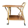 Rattan bar rolling table