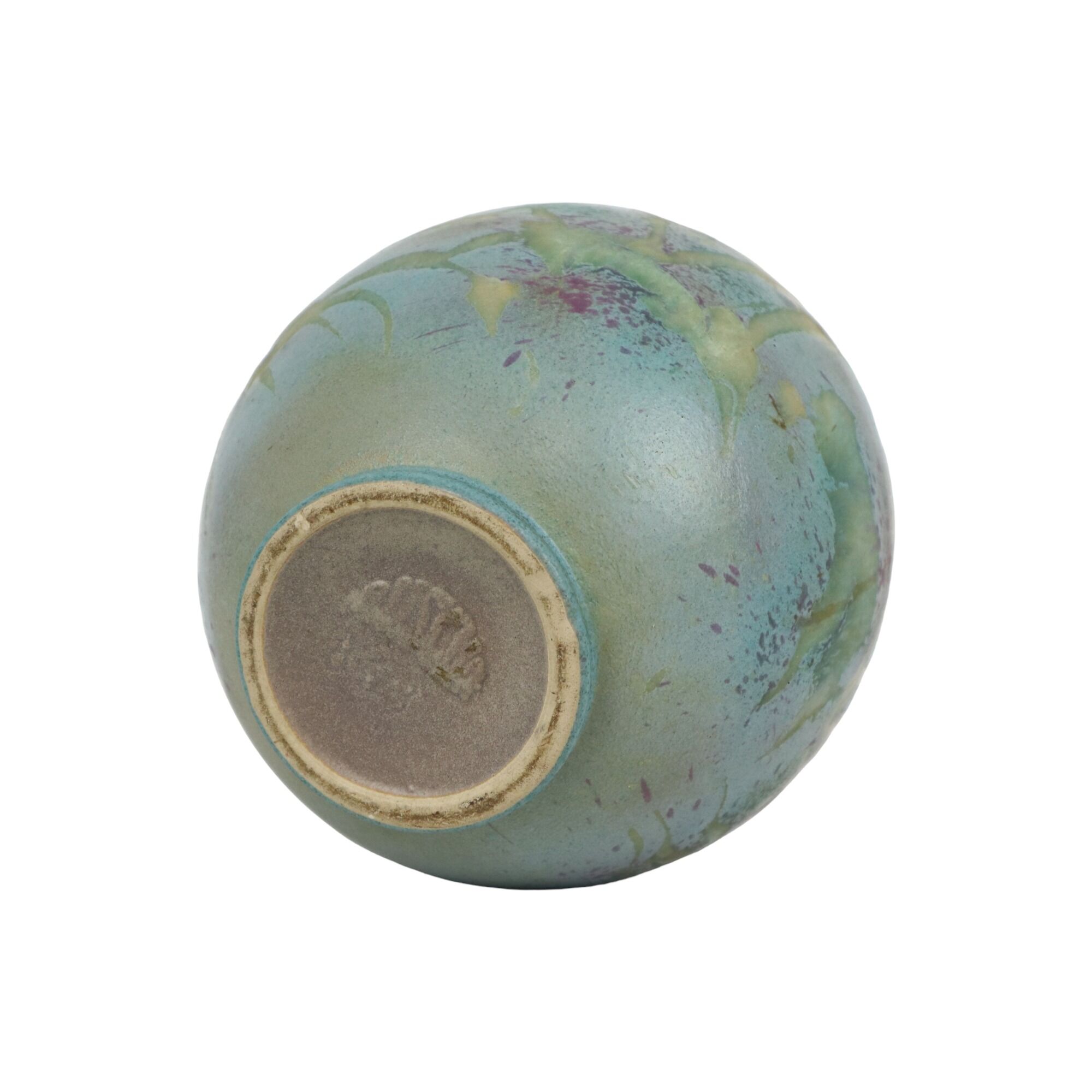 Abstract Ruscha Art 863 Convex Blue Vase West Germany Ceramics