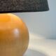 Solid wood ball lamp from the 70s