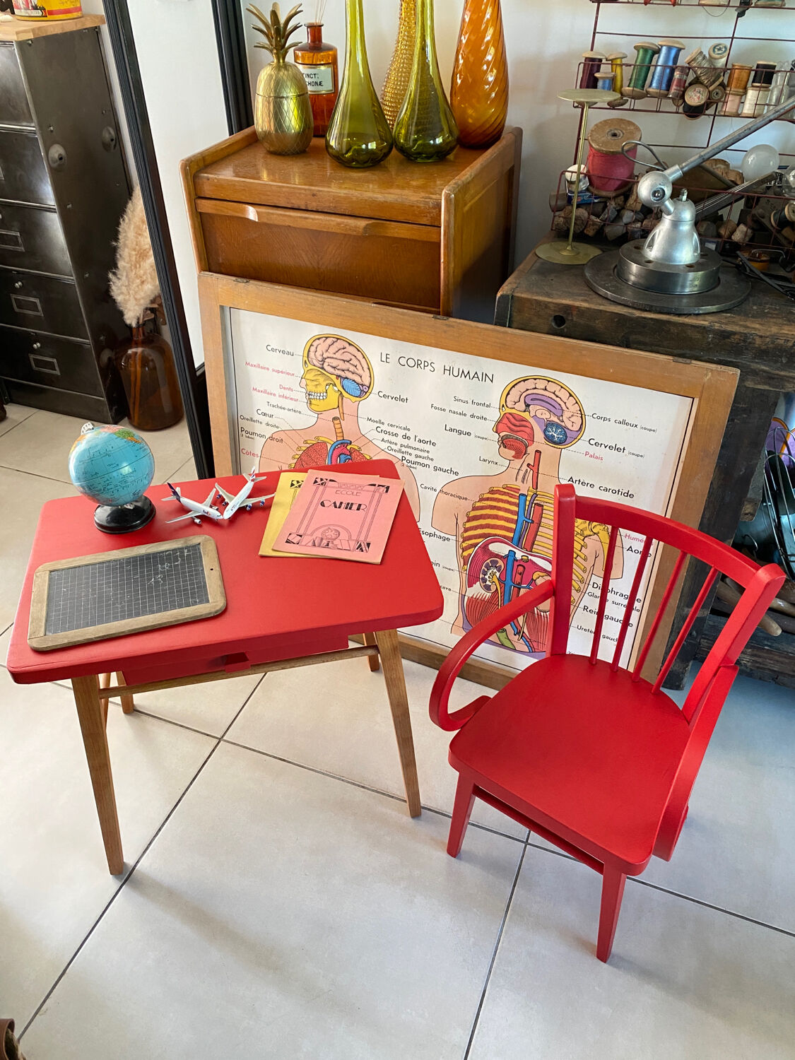 Baumann desk and children's chair set