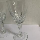 6 crystal wine glasses