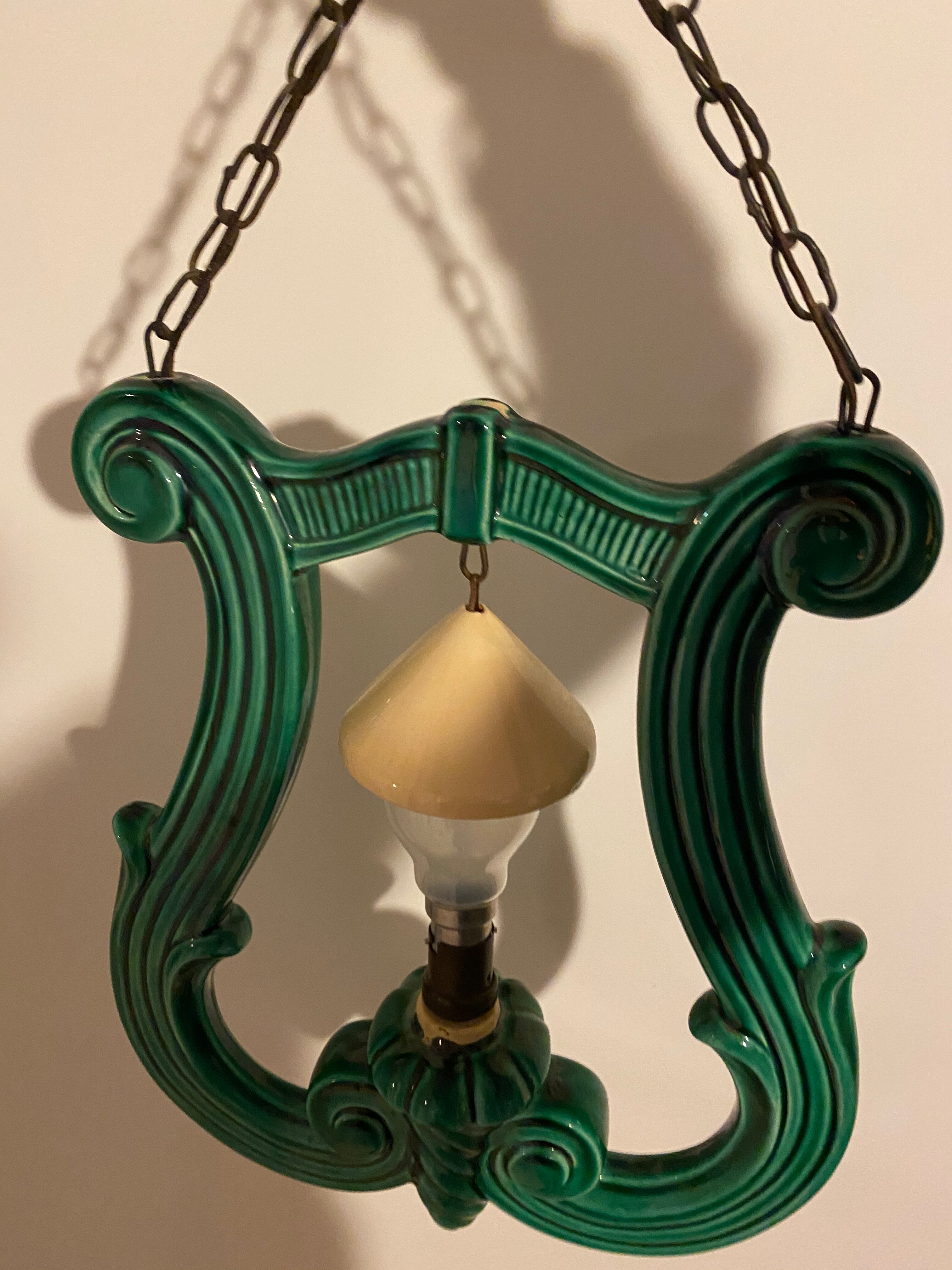 Lustre céramique ancien