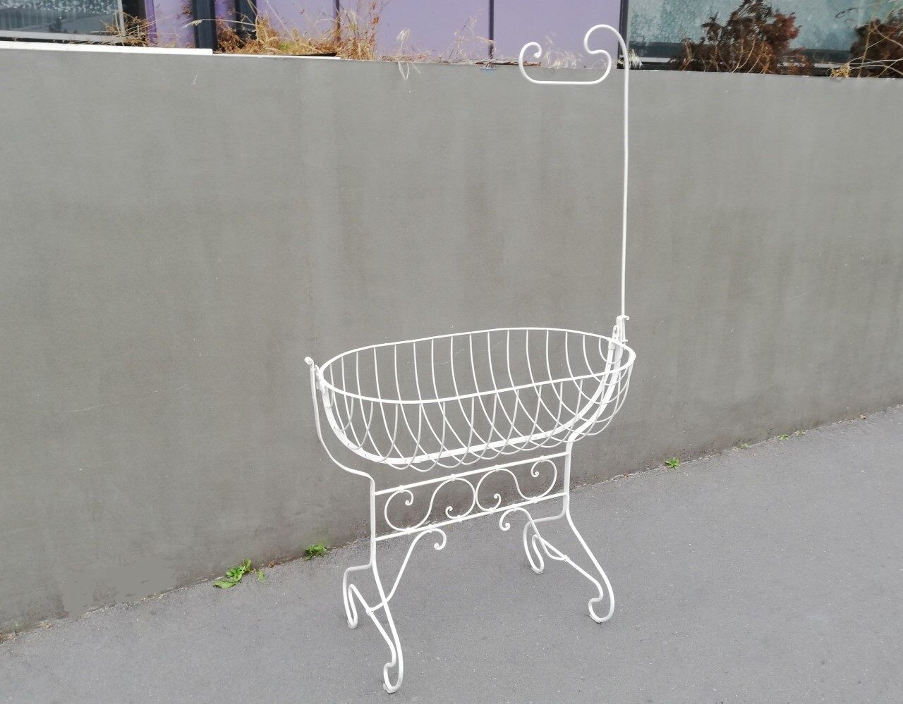 Wrought iron baby bed