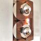 Double "disco" wall lamp by Jocelyne Trocmé for Oxar design 70s
