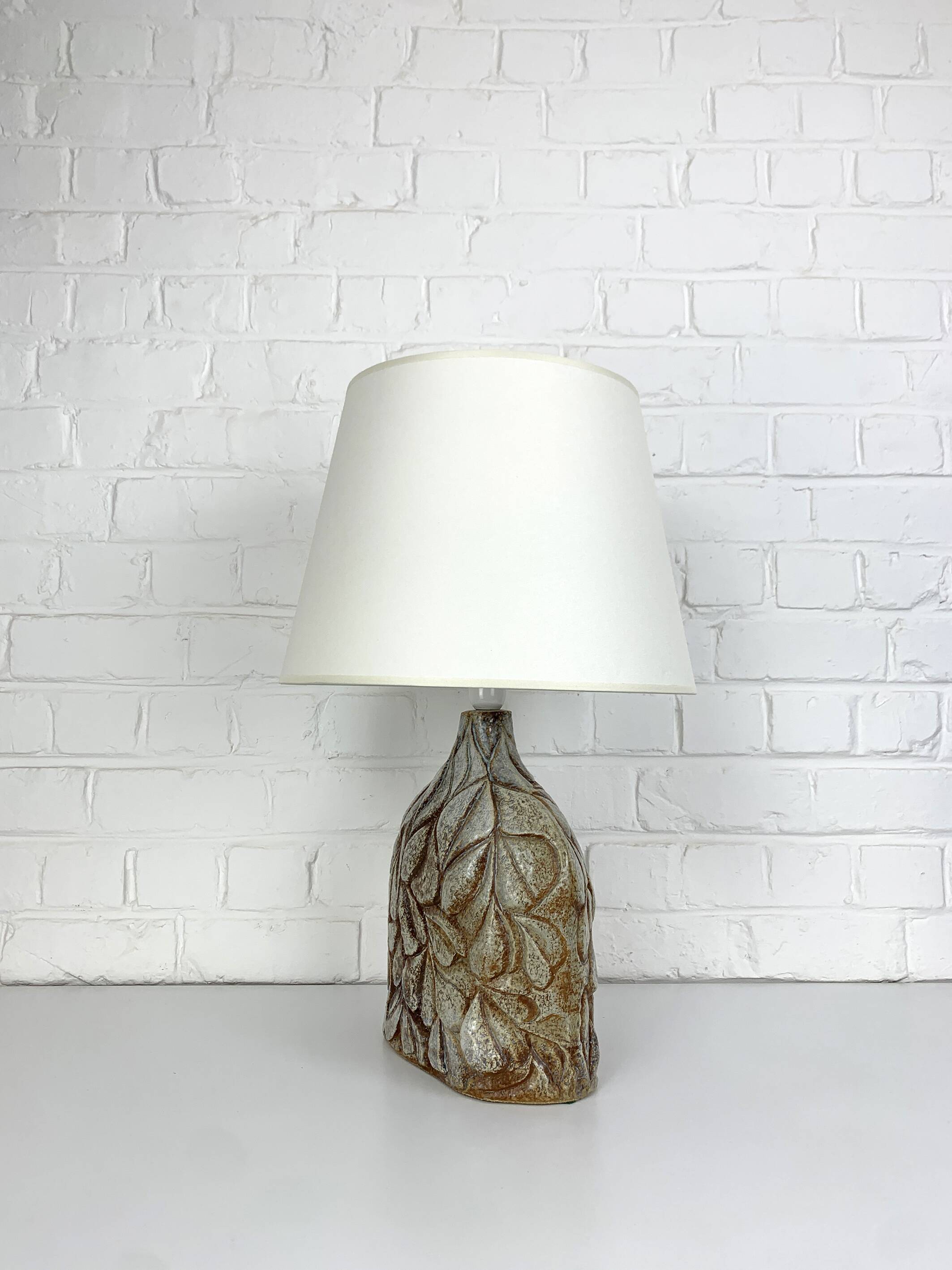 Large Haico Nitzsche ceramic table lamp for Søholm Stentøj, Denmark 1970s